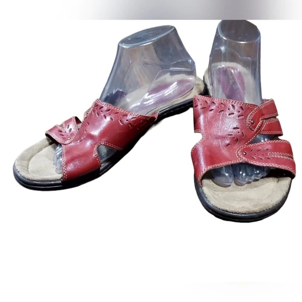 Thom McAn Shoes Sandals 11w Red Footwear Open Toe Comfort. 1.5